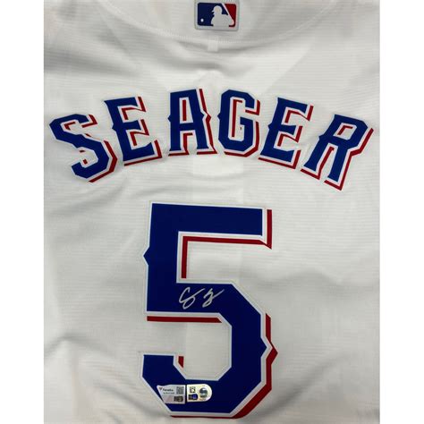 corey seager white texas rangers autographed nike replica jersey|corey seager t shirt.